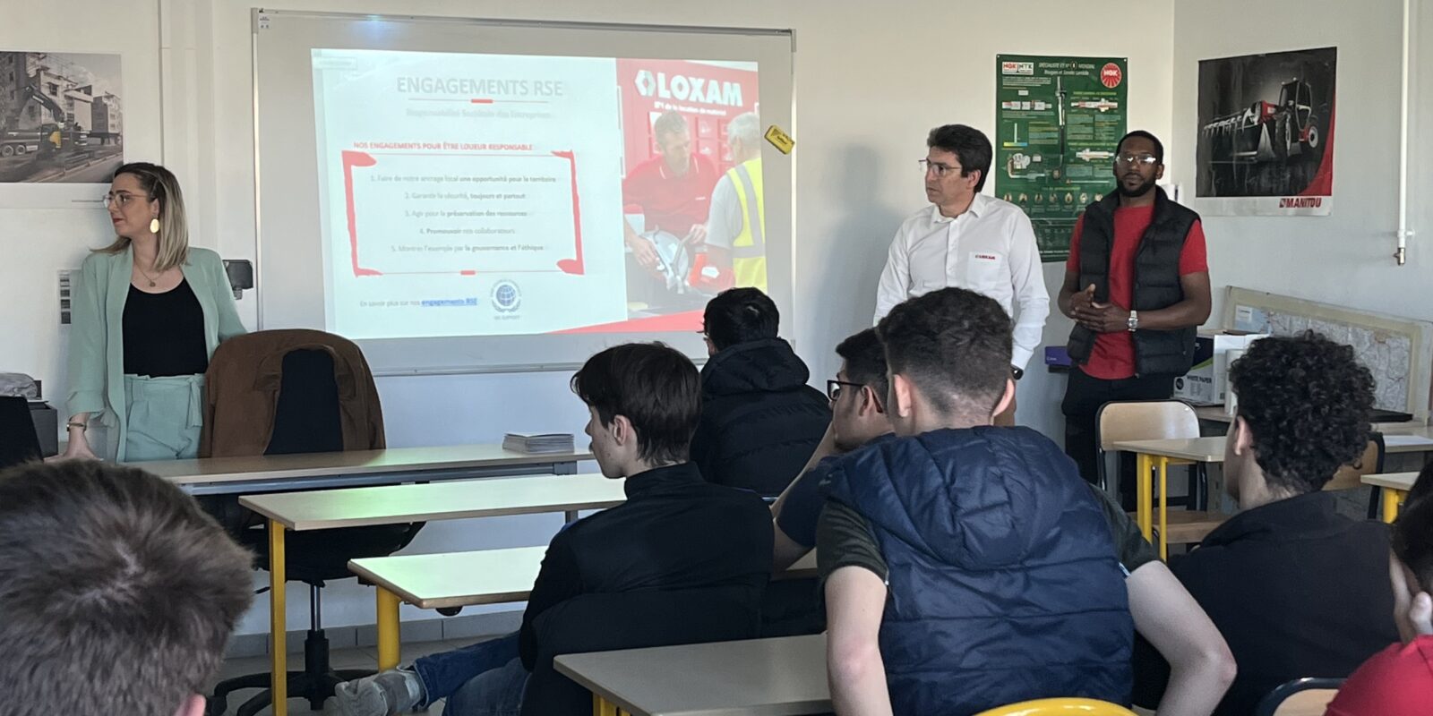 intervention Loxam Lycée Léonard de Vinci