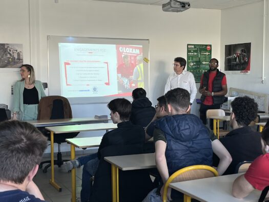 intervention Loxam Lycée Léonard de Vinci