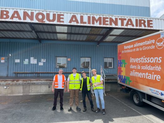 Partenariat Banque alimentaire équipe transport lycée léonard de vinci Blanquefort